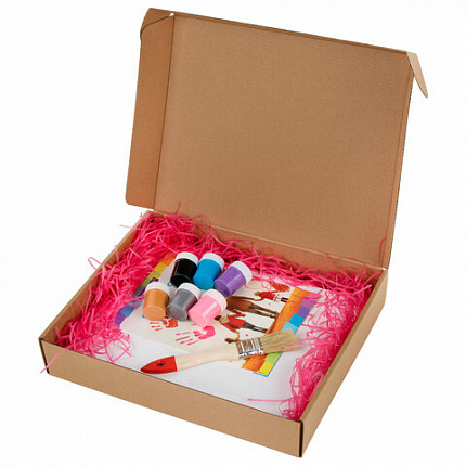 Набор отпечатки рук: холст 24х30 см, перламутр 6 цветов, кисть + сертификат В ПОДАРОК, BRAUBERG HOBBY, 192533