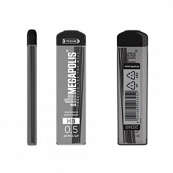 Грифели запасные для механических карандашей 0,5 мм ERICH KRAUSE, HB, КОМПЛЕКТ 20 ШТ., 20345