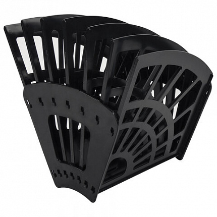 Лоток для бумаг веерный STAFF 7-ми секционный, 6 отделений, сетчатый, черный, 237023