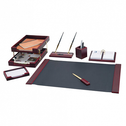 Набор подарочный настольный BESTAR "Ares" из дерева, 7 предметов, цвет "красное дерево", 236355