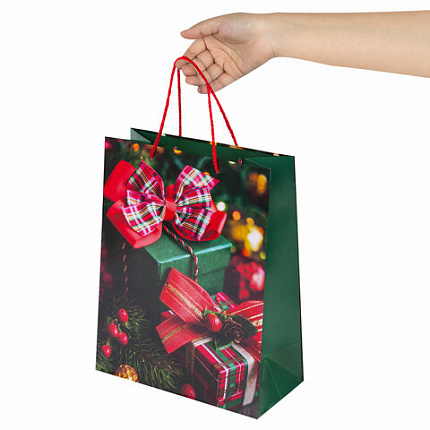 Пакет подарочный НАБОР 4 штуки, новогодний, 26x13x32 см, "Winter Set", ЗОЛОТАЯ СКАЗКА, 591958