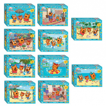 Пазл картонный 54 элемента, ЛИЦЕНЗИОННЫЕ СЮЖЕТЫ, АССОРТИ, 9х6,5,х2,5 см