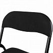 Стул складной BRABIX "Golf CF-007", чёрный каркас, чёрная ткань, гофрокороб, 533025