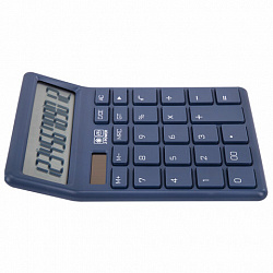 Калькулятор настольный BRAUBERG CH-12-BU (153х103 мм), 12 разрядов, двойное питание, синий, 272959