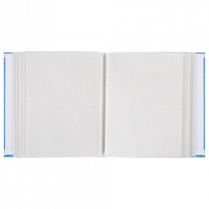 Фотоальбом BRAUBERG "Baby shoes" на 200 фото 10х15 см, твердая обложка, термосклейка, голубой, 39114