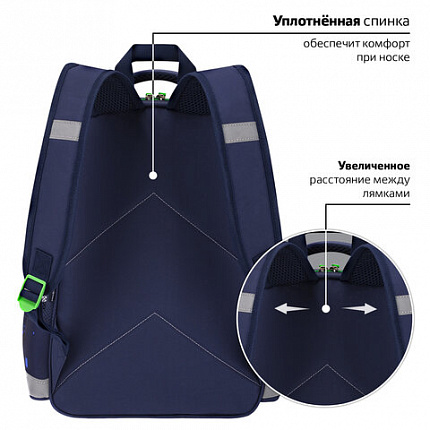 Рюкзак ПИФАГОР SCHOOL, 1 отделение, 3 кармана, "Football match", 38x28х14 см, 273171