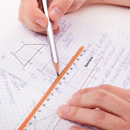 Линейка пластиковая 30 см BRAUBERG "FRESH ZONE", прозрачная, с оранжевой шкалой, 210759