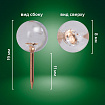 Силовые кнопки-гвоздики BRAUBERG CLEAR & GOLD, прозрачные с золотистым (шарики), 100 штук, 11 мм, 272760