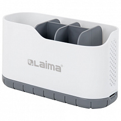 Стакан-органайзер для зубных щеток и пасты, БЕЛЫЙ, 9х19х12 см, LAIMA HOME, 700047