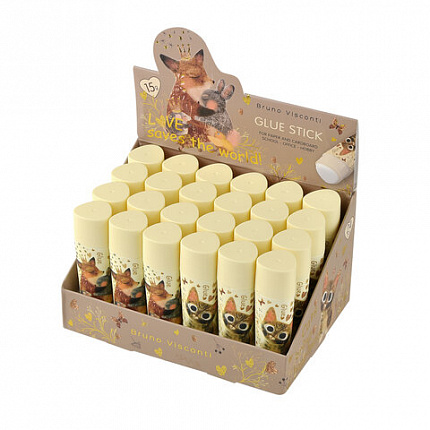 Клей-карандаш BRUNO VISCONTI "Love me", PVP основа, 15 г, 40-0018