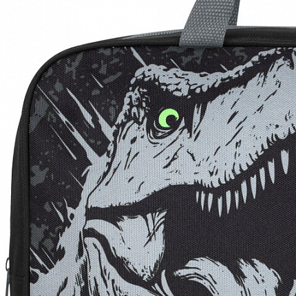 Папка на молнии с ручками BRAUBERG А4, 1 отделение, полиэстер, 80 мм, "Scary dino", 273308