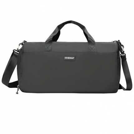 Сумка спортивная HEIKKI MOVE PLUS (ХЕЙКИ) с отд. для обуви и мокрых вещей, черная, 21x45x20 см, 272626