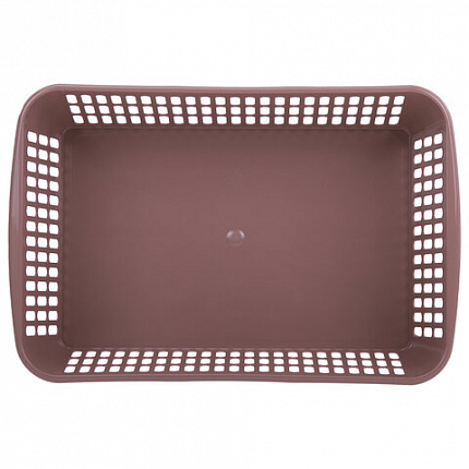 Корзинка 4 литра универсальная, 9,5х30х19,5 см, для хранения, пластик, ассорти, 332, 433320065