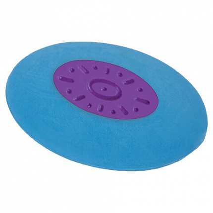 Ластик ЮНЛАНДИЯ "Воздушный шар", 42х30х9 мм, цвет ассорти, круглый, фиолетовый пластиковый держатель, 228726