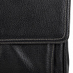 Портфель из натуральной кожи, 38х27х12 см, 2 отделения, замок с ключом, черный, 2-237