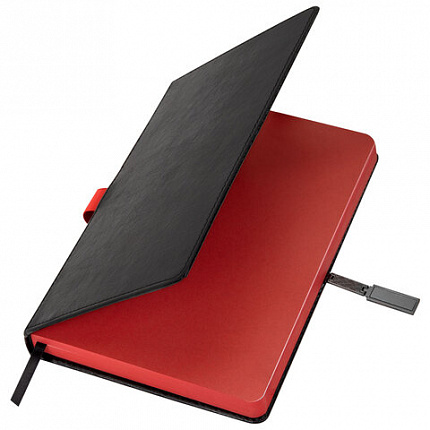 Ежедневник недатированный А5 148x218 мм, BRAUBERG "Inspiration", под кожу, застежка, цветной срез, 160 листов, черный, 118648