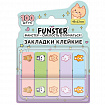 Закладки клейкие Z-сложения FUNSTER (ФАНСТЕР) "Животные", 45х12 мм, 100 шт., (5 цветов х 20 листов), в диспенсере, 116702