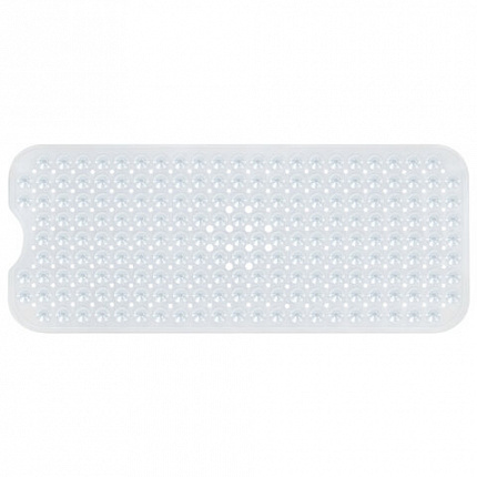 Коврик для ванны противоскользящий 100х40 см, "Полусферы", прозрачный, ПВХ, присоски, PRIMILA (ПРИМИЛА), 700376