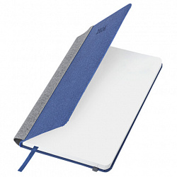 Ежедневник датированный 2026 А5 138x213 мм, BRAUBERG "Mosaic", под кожу, карман для ручки, синий, 117112