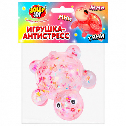 Игрушка-антистресс "ПРОЗРАЧНАЯ ЧЕРЕПАШКА", 8 см, ассорти 4 цвета, дисплей, JOLLY JOT (ДЖОЛЛИ ДЖОТ), 665796