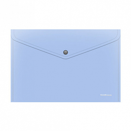 Папка-конверт с кнопкой ERICH KRAUSE Matt Pastel Bloom, А4, до 120 л, непрозр.,ассорти,0,18 мм,61141