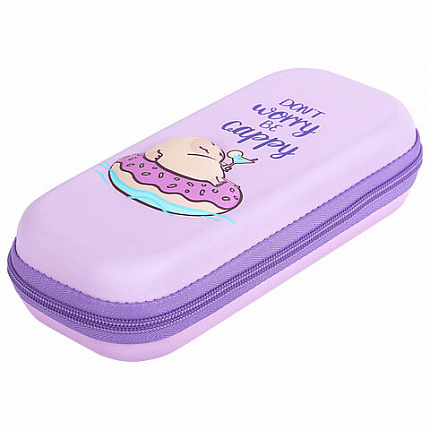 Пенал BRAUBERG, 1 отделение, 1 откидная планка, EVA, 22х5см, Capybara, 272335