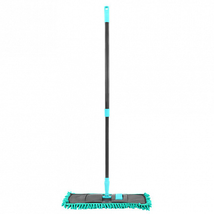 Швабра КОМПЛЕКТ флаундер 40 см + МОП синель (ТИП К) + черенок 70-120 см, ЛЮБАША БЮДЖЕТ, 700051