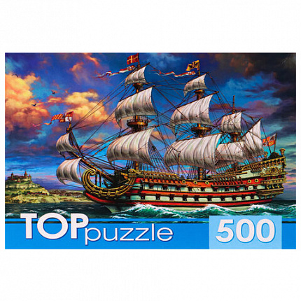 Пазл картонный 500 элементов АССОРТИ, 470х330 мм, РК