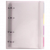 Тетрадь на кольцах А5 175х220 мм, 120 л., пластик с блестками, с резинкой и разделителями, BRAUBERG, Розовый, 404634