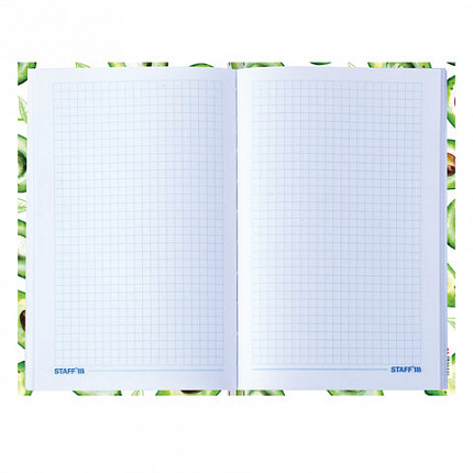 Блокнот А5 134х206 мм, 80 л., твердый, клетка, STAFF, "Авокадо", 111598