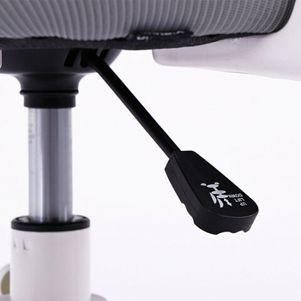 Кресло детское с подставкой для ног BRABIX KIDS "MG-215", сетка/ткань TW, серое, 533313