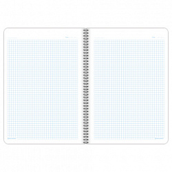 Тетрадь обложка пластик, А4, 120 л., спираль пластик, клетка, BRAUBERG "Metropolis", черный, 404740