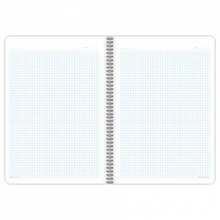 Тетрадь А4 80л. BRAUBERG Metropolis, спираль пластиковая, клетка, обложка пластик, ЧЕРНЫЙ, 404742