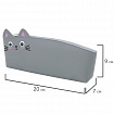 Пенал ЮНЛАНДИЯ ЮНИОР, 1 отделение, искусственная кожа, "Gray kitty", 20х9х7 см, 273819