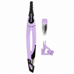 Готовальня BRAUBERG ULTRA, 4 предмета: циркуль 135 мм, запасной грифель, насадка, лавандовый цвет, 210823