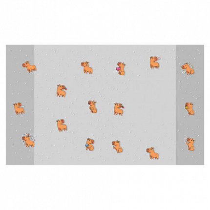 Обложки "CAPYBARAS" для тетрадей и дневников, КОМПЛЕКТ 10 шт, ПЛОТНЫЕ, 210*350 мм, 110 мкм, FUNSTER, 274087