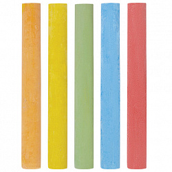 Мел цветной круглый мягкий 10 штук, 5 цветов, BRAUBERG, картонная упаковка, европодвес, 272767