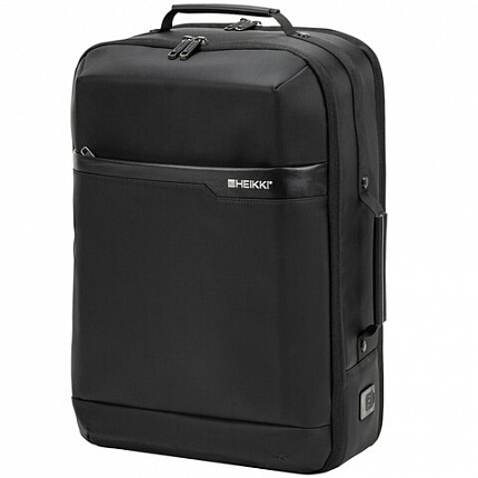 Рюкзак-сумка HEIKKI PRIORITY (ХЕЙКИ) с отделением для ноутбука, 2 отд., черный, 45x31x15 см, 272587