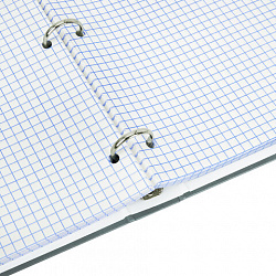 Тетрадь на кольцах БОЛЬШАЯ А4, 220х305 мм, 100 л., твердый картон, клетка, BRAUBERG, "Rhythm", 405407