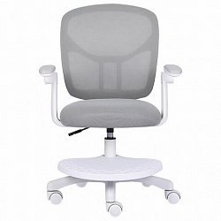 Кресло детское с подставкой для ног BRABIX "Toy MG-205", сетка/ткань TW, серое, 533153