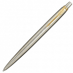 Ручка шариковая PARKER "Jotter Core Stainless Steel GT", ежедневник А5 коричневый, пакет, 880890