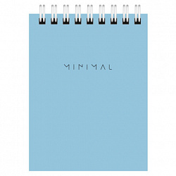 Блокнот МАЛЫЙ ФОРМАТ А7 75х105 мм, 40 л., гребень, картон, клетка, BRAUBERG "Minimal Pastel", 116431