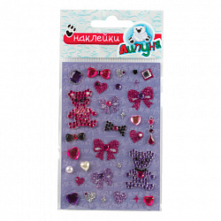 Наклейки "Хрустальные стразы", с европодвесом, ЛИПУНЯ, АССОРТИ