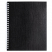 Тетрадь бумвинил, А5, 96 л., гребень, офсет №1, клетка, ЧЕРНАЯ Metallic, HATBER, 059708, 96Т5бвВ1гр