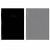 Тетрадь А4, 120 л., BRAUBERG, гребень, клетка, матовая ламинация, "Minimal Classic", 405640