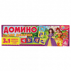 Игра настольная ДОМИНО, 175х55х18 мм, АССОРТИ, УМНЫЕ ИГРЫ