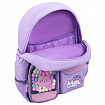 Рюкзак BRAUBERG PASTEL с термонашивками в комплекте, "Lazy cat", сиреневый, 40х29х14 см, 271422