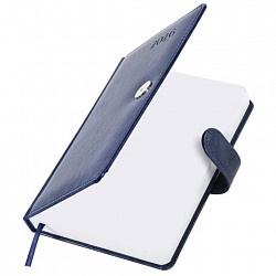 Ежедневник датированный 2026 А5 138x213 мм, BRAUBERG "Legend", под кожу, застежка, синий, 117067