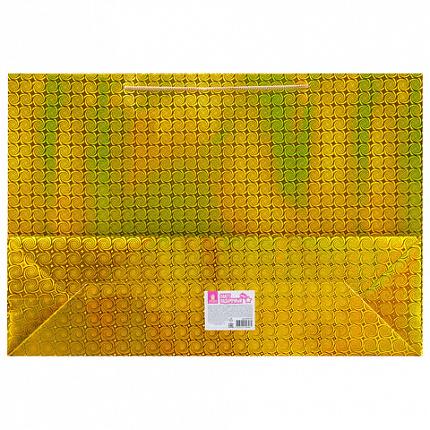 Пакет подарочный (1 шт.) 53x16x38 см, "BIG SIZE", голография, ассорти 3 цвета, ЗОЛОТАЯ СКАЗКА, 609730