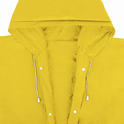 Дождевик плащ на кнопках, EVA, многоразовый прочный, чехол в комплекте, универсальный размер, желтый, SHAMAANI (ШАМААНИ), 610934